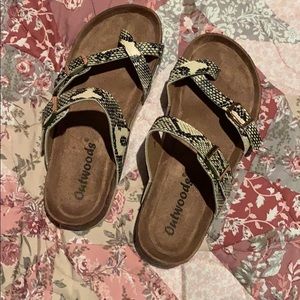 Snake skin sandals